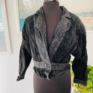 80s Leather Motorcycle jacket Size M